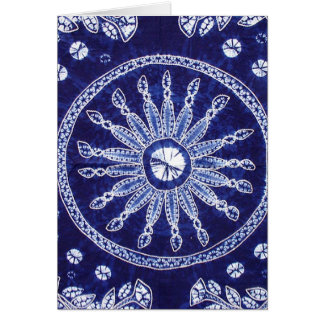 Miao indigoblå Tie-Färg #4 Hälsningskort