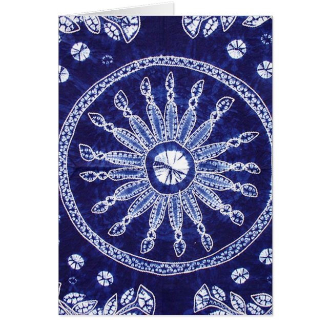 Miao indigoblå Tie-Färg #4 Hälsningskort (Framsidan)