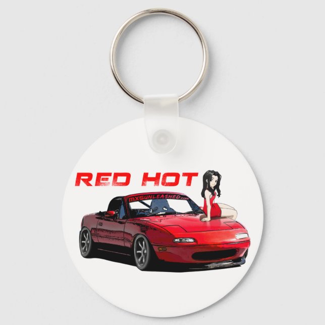 Miata MX-5 Red Hett Nyckelring (Framsida)