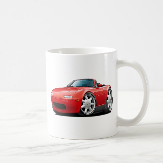 Miata röd bil 1990-98 kaffemugg (Höger)
