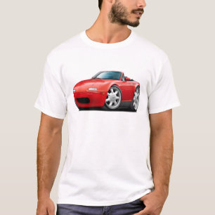Miata röd bil 1990-98 tee