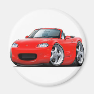 Miata röd bil 1999-05 magnet