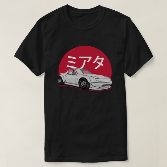 Miata (vit) Essential T-Shirt (Design framsida)