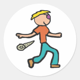 Mic Drop Runt Klistermärke