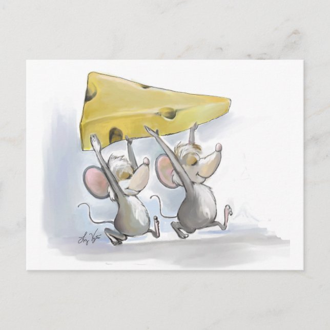 Mic & Mac-indelning i vykortet för ost Vykort (Framsida)