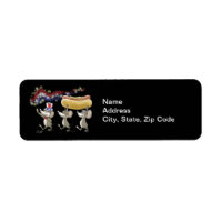 Mic, Mac & Moes 4th av Juli nattadressetiketter