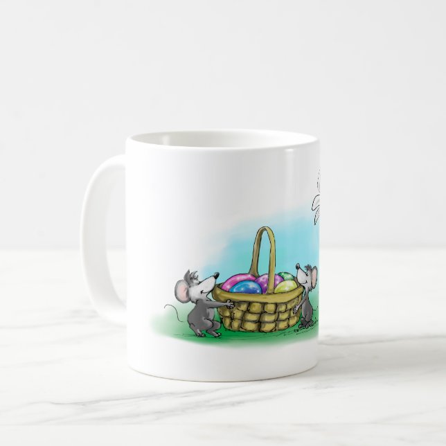 Mic, Mac och Moes Glad påsk Kaffemugg (Framsida vänster)