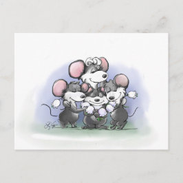 Mic, Mac och Moes illustration av Lycklig Mors dag Helg Vykort