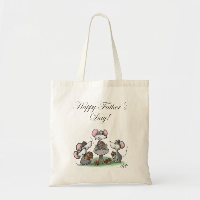 Mic, Mac och Moes Lycklig Fars dag Tygkasse (Framsidan)
