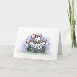 Mic, Mac och Moes lycklig mors dagillustration Kort