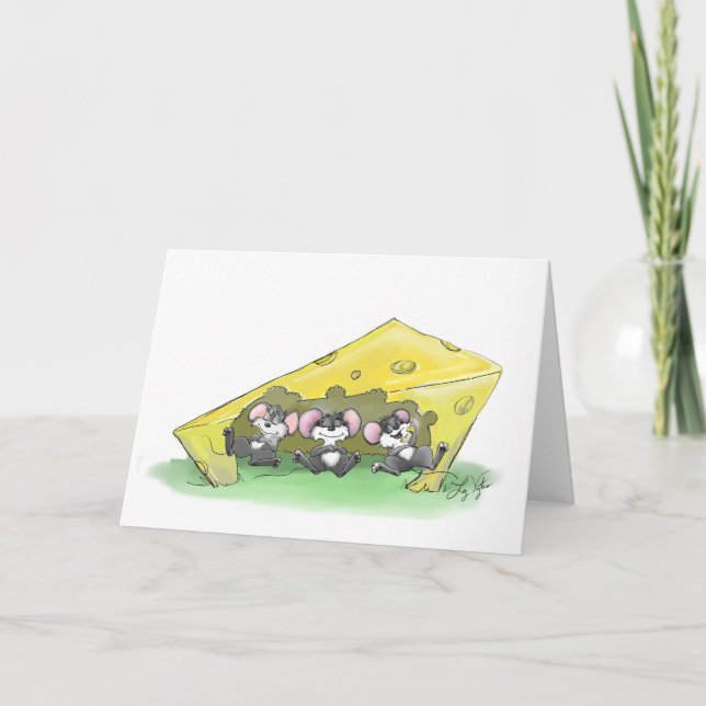 Mic, Mac och Moes tacksamhetsfest Konst Kort (Framsida)