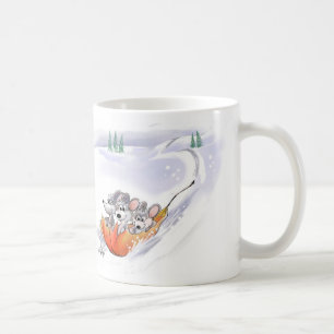Mic, Mac och Moes vinterhelgdag landskap muggen Kaffemugg