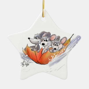 Mic, Mac och Moes Winter Helgdag Star Ornament