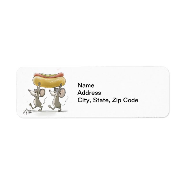 Mic & Mac's Picnic-Adressetiketter Returadress Etikett (Framsidan)