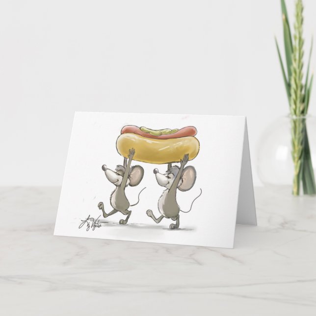 Mic & Mac's Picnic Card Helgkort (Framsida)