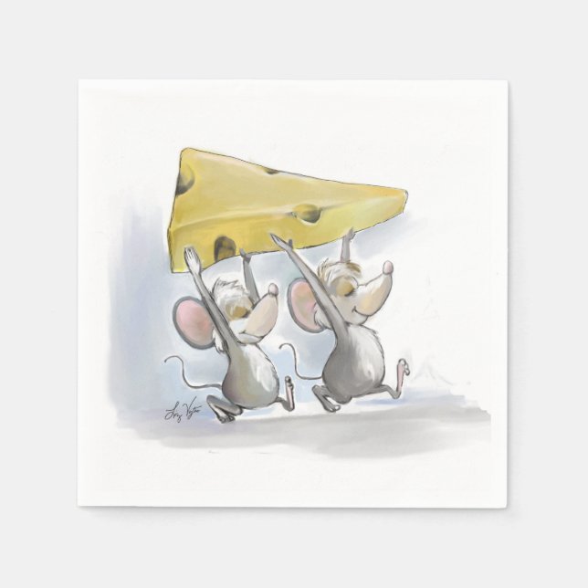 Mic och Mac-bringing i osten Pappersservett (Framsidan)