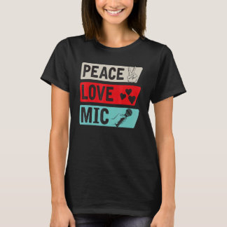 Mic Players Mic Music i Kärlek Mic Instrument Mic  T Shirt