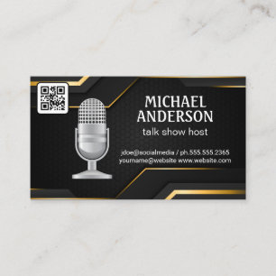 Mic Poddsändningsvärd QR-kod Visitkort