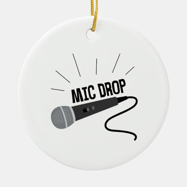Mic-släpp Julgransprydnad Keramik (Framsidan)