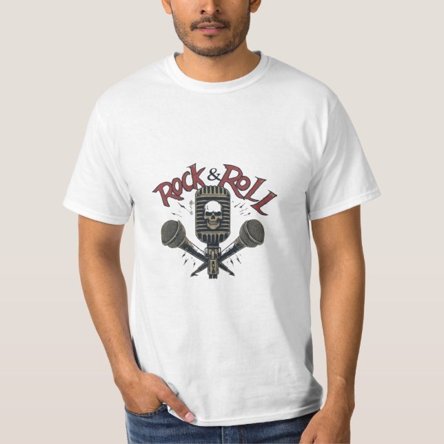 Mic-släpp (Skull Mic) T Shirt (Framsida)