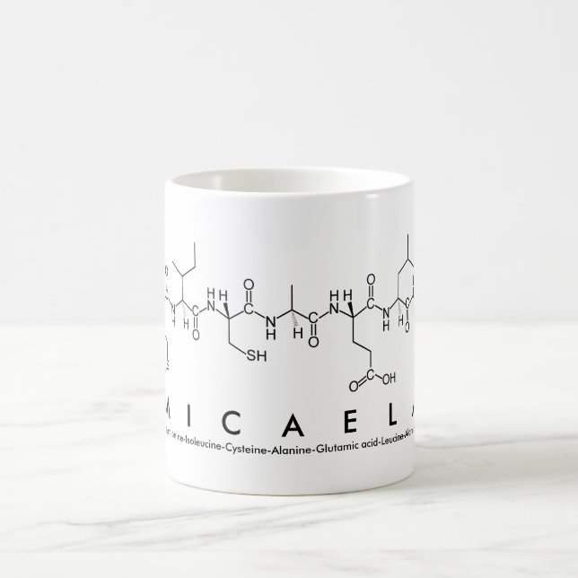 Micaela peptide namn mugg (Center)