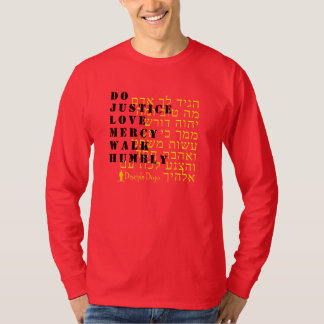 Micah 6:8 Hebreiska skjortan med lång sleeve T Shirt