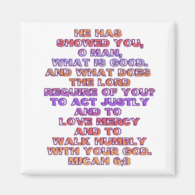 Micah 6:8 magnet (Framsidan)