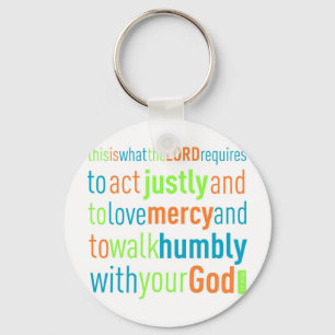 Micah 6:8 nyckelring