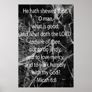 Micah 6:8 poster