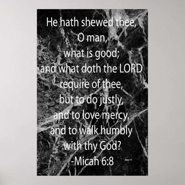 Micah 6:8 poster (Framsidan)