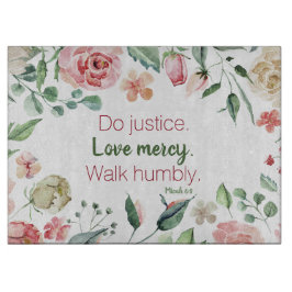 Micah 6:8 Rosa Blommigt vattenfärg