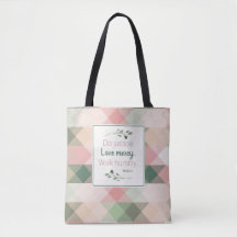 Micah 6:8 Rosa & Grönt Diamond Geometric