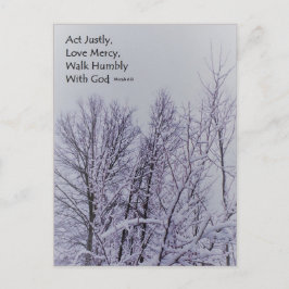 Micah 6:8-skriptkort vykort