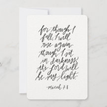 Micah 7:8 Handletterad bibelverse 