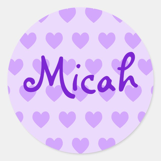 Micah i Lila Runt Klistermärke (Framsida)