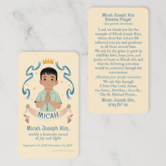 Micah J. Kim Novena-kort Anteckningskort