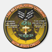 Micah Seal Large, 3-tums runda magnet