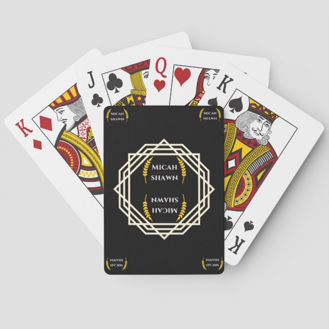 Micah Shawn Brand Namnteckning uppspelningskort Casinokort (Baksidan)