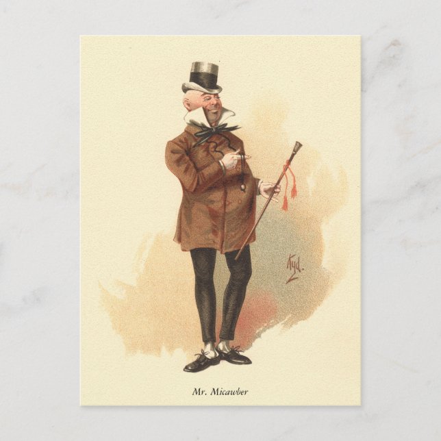 Micawber by Kyd - Dickens' David Copperfield Vykort (Framsida)