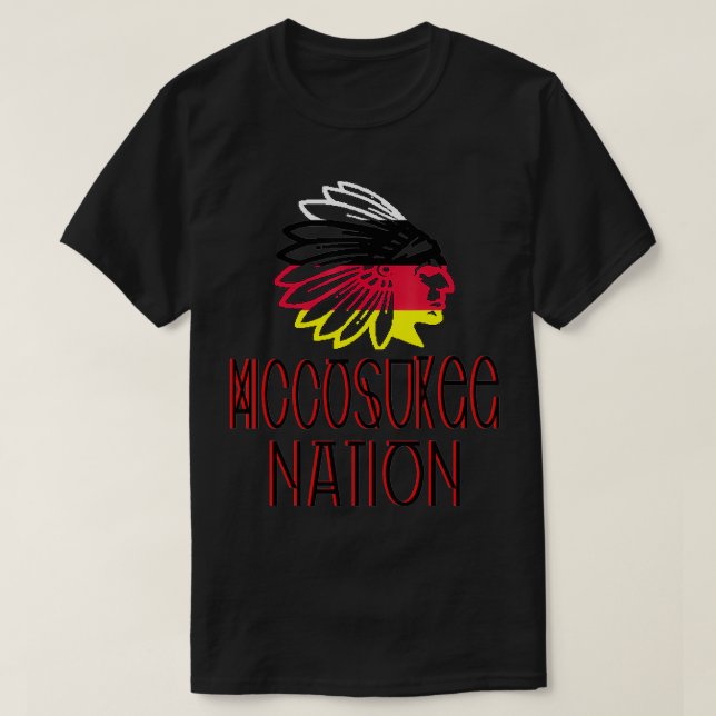 Miccosukekech Nation Flagga Hemlig Amerika T Shirt (Design framsida)