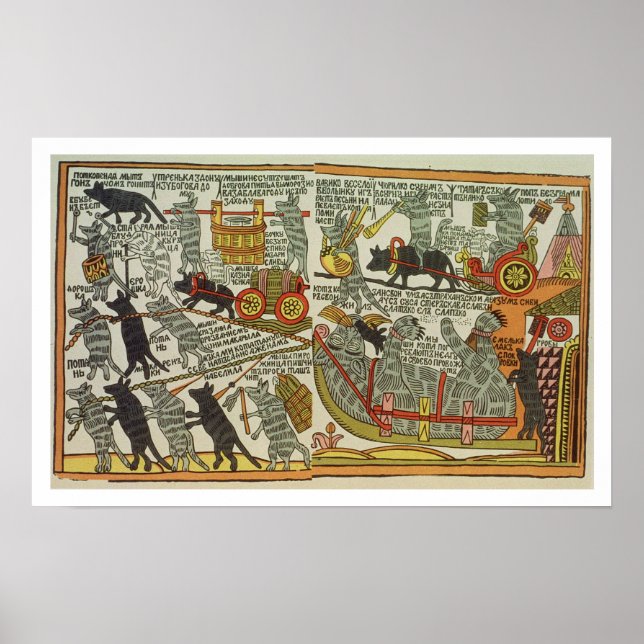 Mice Bury the Cat, Ryska, i slutet av 1800-talet Poster (Framsidan)