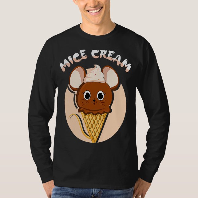 Mice Cream Dessert Ice Food  Mouse Whisperer T Shirt (Framsida)