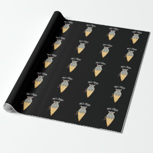 Mice Cream Funny Ice Cream Pun Mörk BG Presentpapper