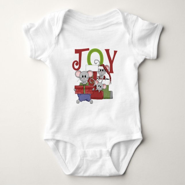 Mice JOY jul T-shirts och presenter (Framsida)