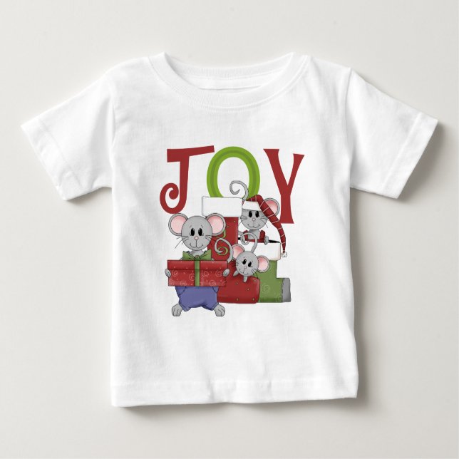 Mice JOY jul T-shirts och presenter (Framsida)