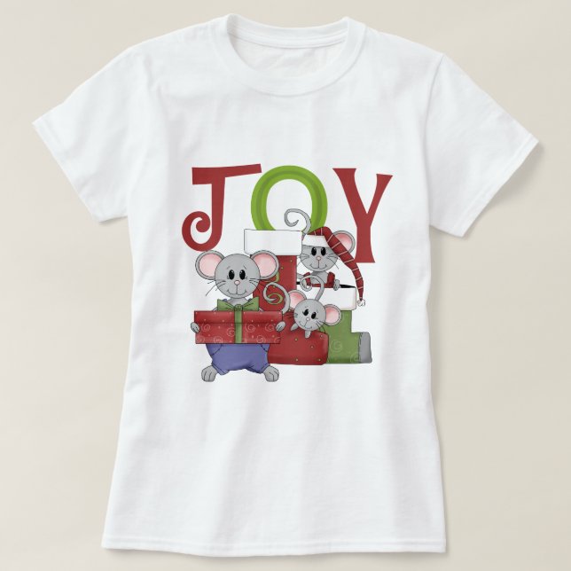 Mice JOY jul T-shirts och presenter (Design framsida)