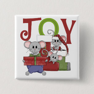 Mice JOY jul T-shirts och presenter Knapp