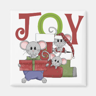 Mice JOY jul T-shirts och presenter Magnet