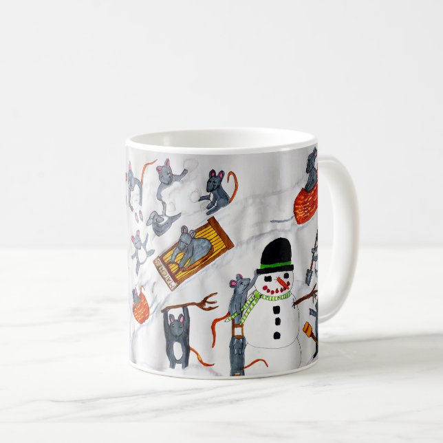 MICE SPELAR I SNÖ KAFFEMUGG (Framsida höger)
