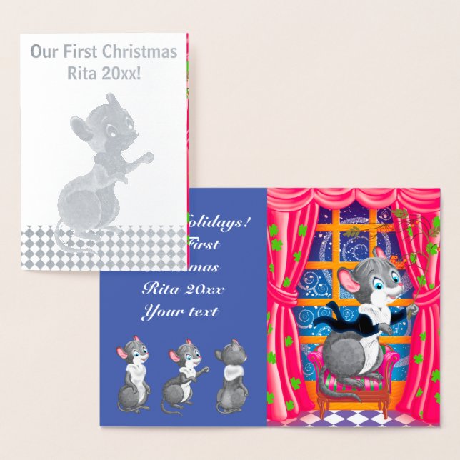 Mice spelar konsert folierat kort (Display)